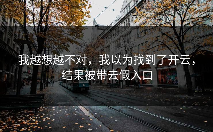 我越想越不对,我以为找到了开云,结果被带去假入口 我越想越不对,我以为找到了开云,结果被带去假入口